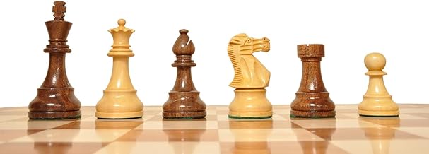 PALM ROYAL HANDICRAFTS 4.2" Inches Staunton Wooden Chess Pieces only with 32 Chessmen and 2 Extra Queens Made of Rosewood and Boxwood .King Size - 4.2" inches (Weighted)