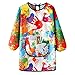 iCovalescent Malsch&uuml;rze, Kinder Malerkittel, mit &Auml;rmeln und Big Taschen, M&auml;dchen Junge Tuschkittel Wasserdicht Malkittel Bastelsch&uuml;rze f&uuml;r Schule Kunst Malerei Kochen(XL)