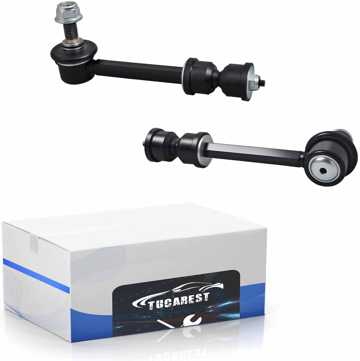 TUCAREST Rear Sway Bar Stabilizer Link 2Pcs K750427 Fit For 2008-2017 Chevy Equinox (08-09 For 3.6L), 10-17 G-MC Terrain, 08-09 Po-ntiac Torrent 3.6L [# 15926031 SL90635 542-739 TC5601 MS508214]