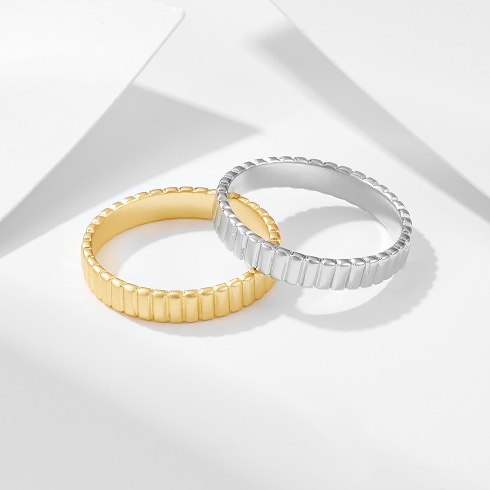Anello di fidanzamento in oro 375, da donna, geometrico, in oro bianco 9 carati, anello di fidanzamento