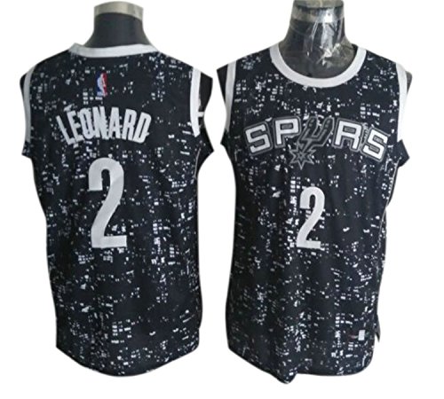 Spurs 2 Kawhi Leonard Black City Luminous Jersey Size-L by Dominik