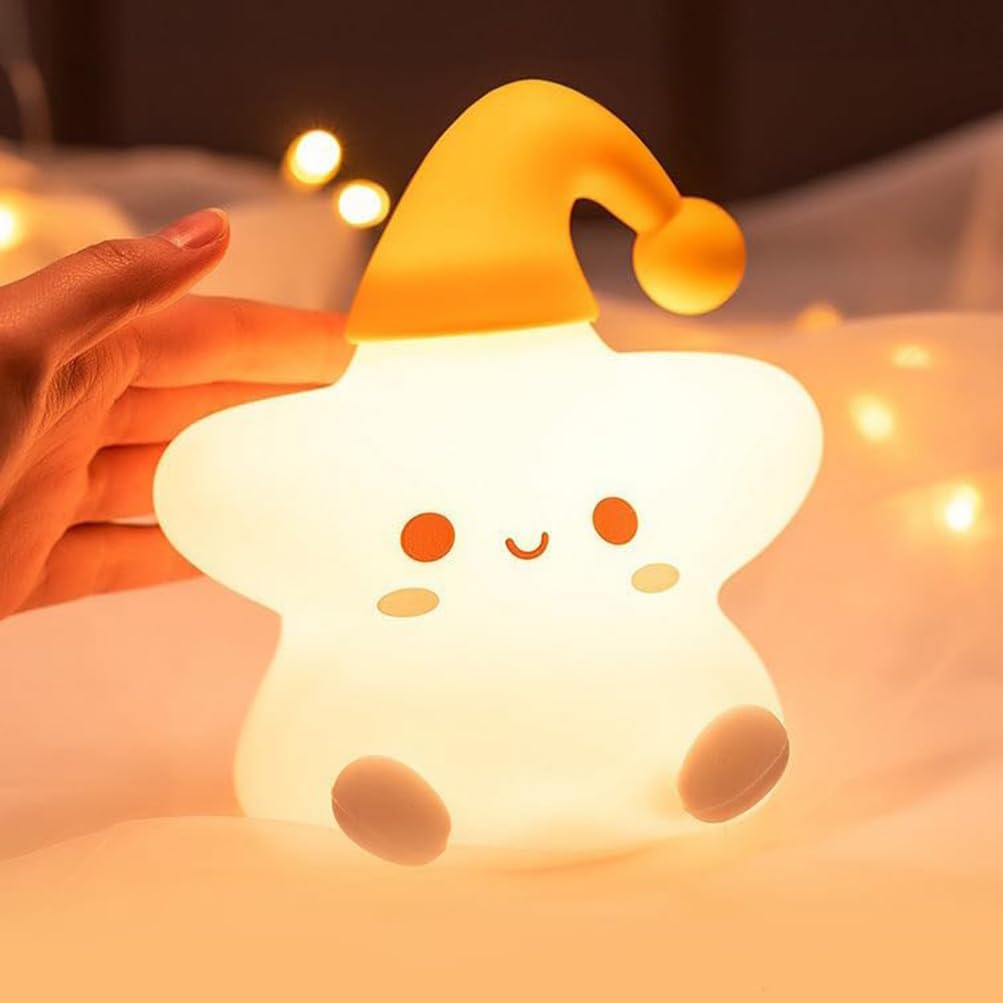 Lampada notturna a LED per bambini, portatile, dimmerabile, interruttore touch, lampada da comodino, ricaricabile tramite USB, lanterna decorativa per la cameretta dei bambini