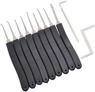 11 Lock Picking Kit, [Updated Version] 11-Piece Lock Pick Set, Guides for Beginner and Pro Locksmiths