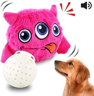 Petbobi Upgrade Dog Toys Interactive Monster Plush Giggle Ball Shake Squeak Crazy Bouncer