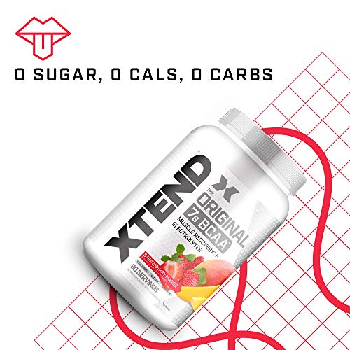 Xtend Original Bcaa Powder Strawberry Mango | Sugar Free Post Workout Muscle Recovery Drink With Amino Acids | 7G Bcaas For Men & Women | 90 Servings #TOP4