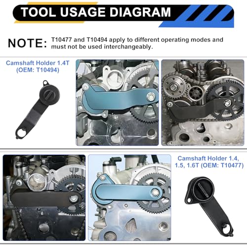 MIGUBIGU 6tlg Zahnriemen Werkzeug Kompatibel mit VW Audi Seat Škoda, Motor Einstellwerkzeug für VAG EA211, 1.0, 1.2, 1.4 FSI TSI TFSI, Arretierwerkzeug Zahnriemen mit Blau Aufbewahrungsbox