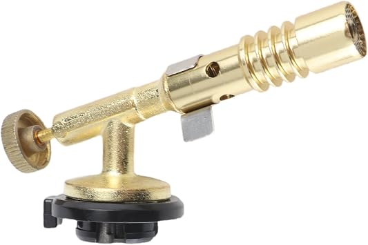 Butane Torch Brass Body 1300C Adjustable Flame 12cm