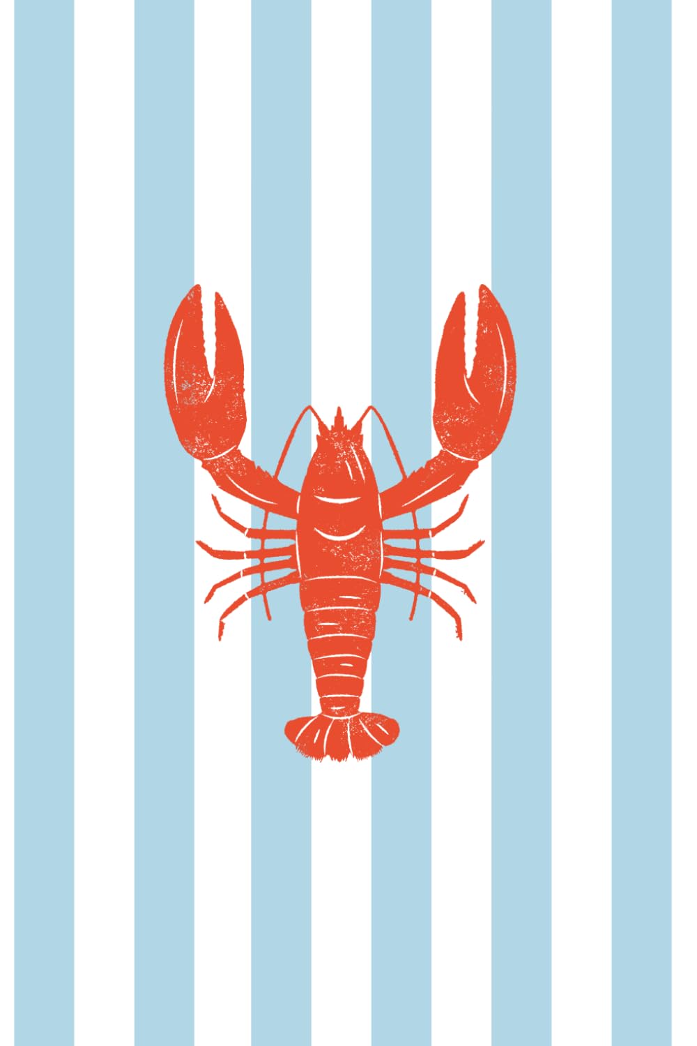 Lobster Notebook – Blue and White Stripe Cover, 6" x 9”, 120 Pages, Lined – Coastal Nautical Journal for School, Work, or Summer Notes      Paperback – July 26, 2025