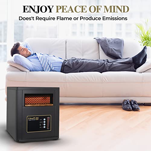 Edenpure Coppersmart Infrared Heater Indoor Use Large Room And Small Room - Etl Listed, Electric Infrared Heater, 1000 To 1500 Watt Infrared Space Heater - Energy Efficient, Portable - Lifetime Filter #TOP7