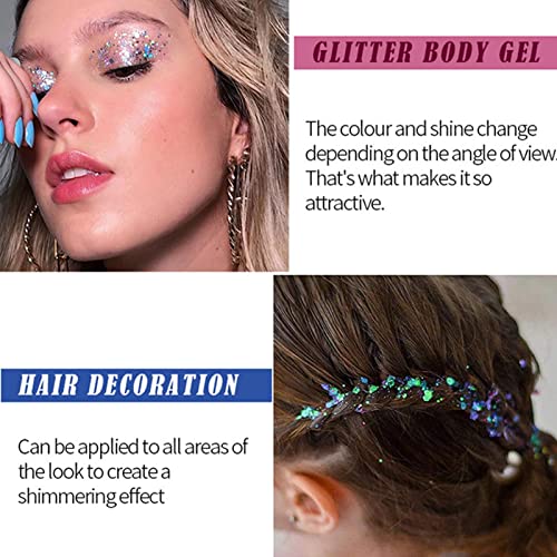 maquiagem Chunky Glitter | Glitter para os olhos à prova d'água para meninas | Glitter Body Lantejo