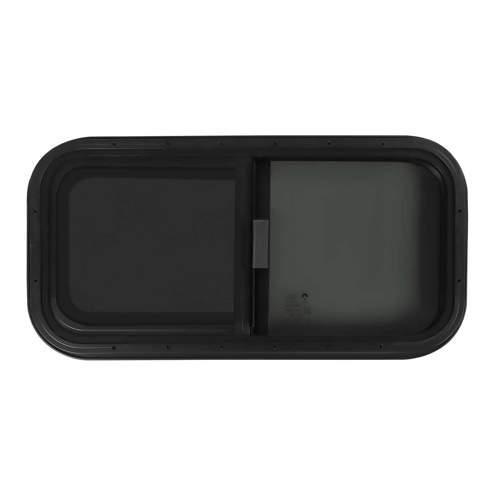 Fenêtre coulissante pour camping-car 700 x 400 mm en alliage d'aluminium – Isolation thermique et teinte 25% avec moustiquaire pour camping-car, remorques, pickup, véhicules modifiés (noir)