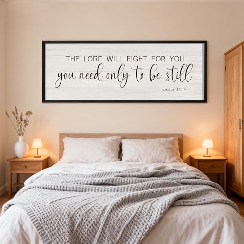 The Lord Will Fight for You Rustic Bible Verse Framed