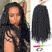 Passion Twist Hair - 8 Packs 14 Inch Passion Twist Crochet Hair For Black Women, Crochet Pretwisted Curly Hair Passion Twists Synthetic Braiding Hair Extensions (14 Inch 8 Packs, 1B)
