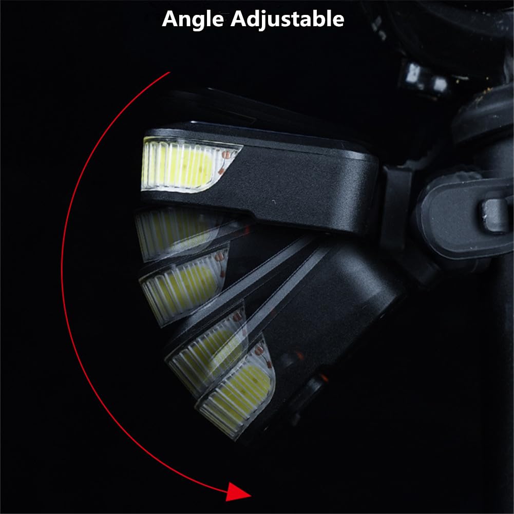 Feux Arrière de Vélo Solaires, WASAGA Feu Arrière de Vélo Rouge et Blanc avec 7 Modes D'éclairage pour la Conduite de Nuit