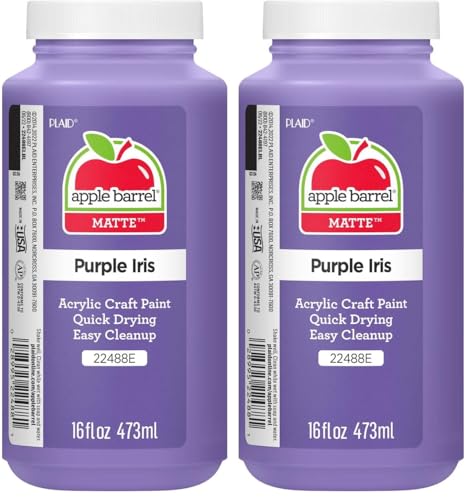Image of Apple Barrel Acrylic Paint, 16 oz, Purple Iris (Pack of 2)