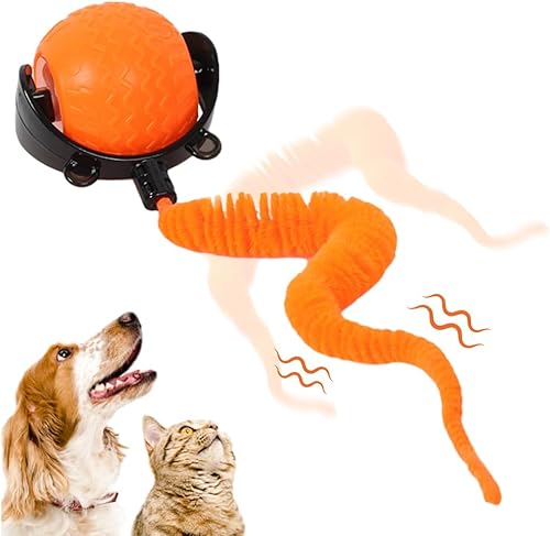 Miniatura 8 de Juguete interactivo de pelota para gatos, juguetes de pelota para gatos con ratón de imitación de cable, juguetes inteligentes para mascotas