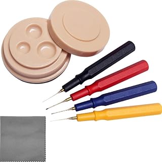 Watch Oil Kit, 6 in 1 Watch Repair Tool Kit with 4 Different Size Oilers Pen Needle, 1 Oil Cup and Cleaning Cloth, Applicable for Watchmaker Wristwatches Clocks Repair