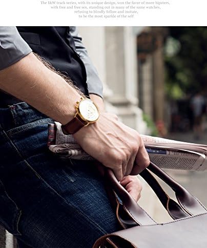 Luxury Men's Big Dial Chronograph Sapphire Glass Waterproof Quartz Black Leather Gold Watches - Image 4