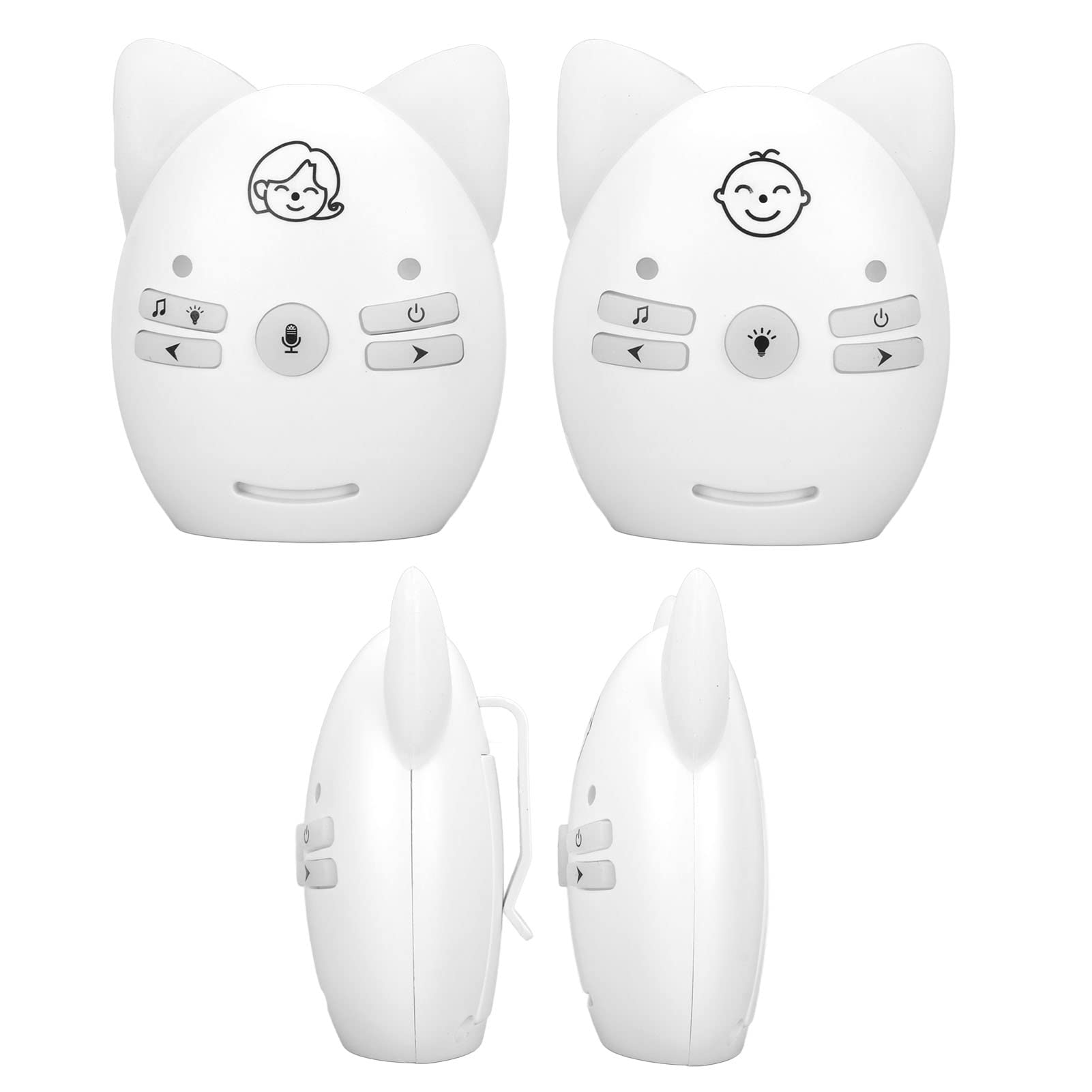 Babyphone, ISM da 905 a 925 MHz, monitor senza fili, crittografia digitale, trasmissione, 10 volumi regolabili per bambini (bianco)
