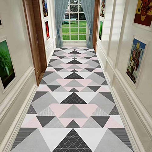 Tapis de passage d'allée géométrique avec envers antidérapant - 3