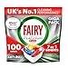 Price comparison product image Fairy Platinum Plus All-In-One Dishwasher Tablets Bulk, Lemon, 100 Tablets (20 x 5)