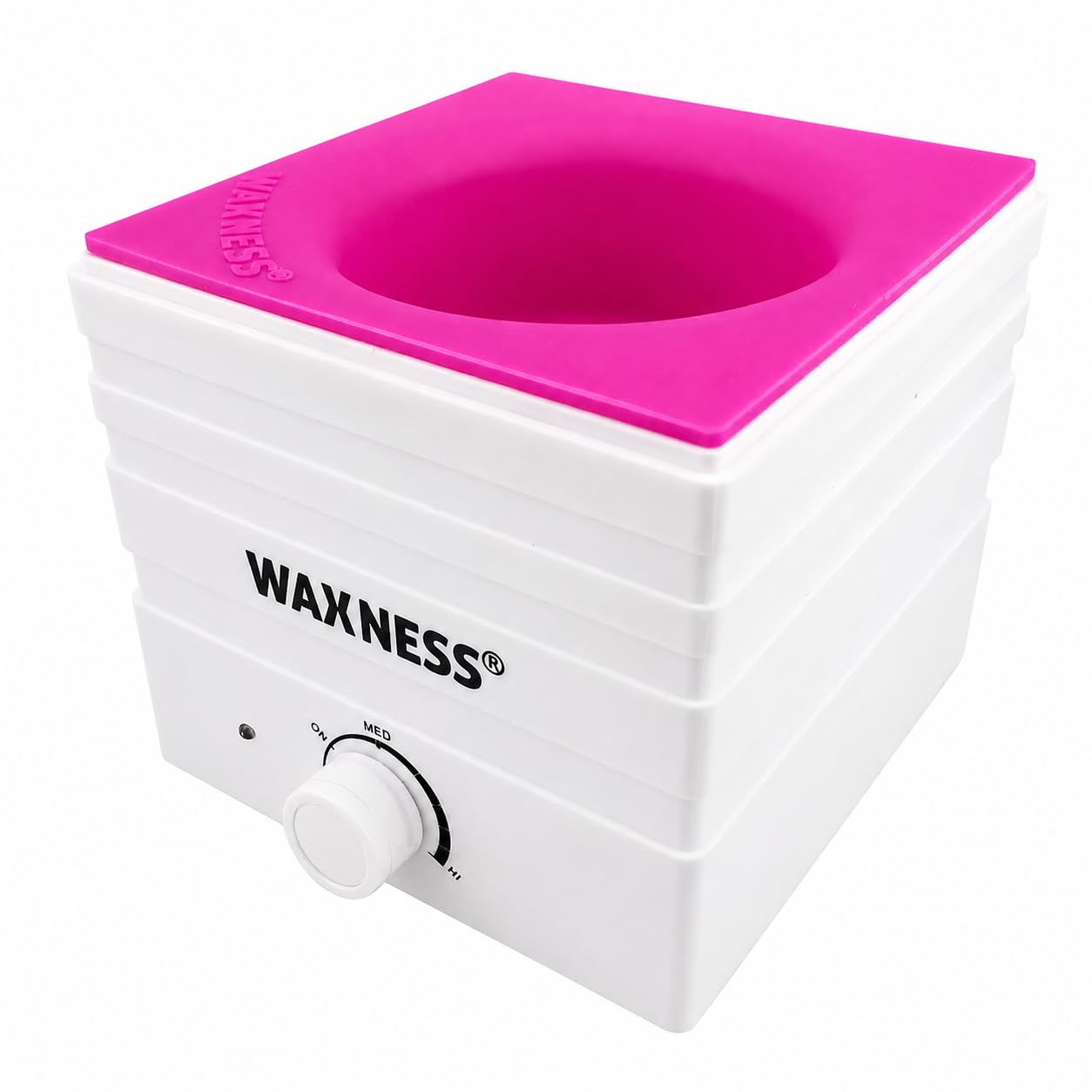 Waxness Mini W-CUBE Wax Heater – White, Fits 5 oz Tins, Includes Silicone Insert, Compact Wax Warmer for Precision Use