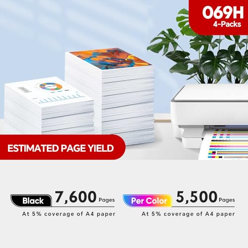 Image of 069H 069 High Yield Black Toner Cartridge Replacement for Canon 069 /069H Toner Cartridge with imageCLASS MF753Cdw MF751Cdw LBP674Cdw Printer |High Capacity Ink