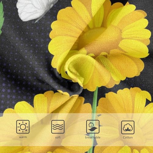 Cotton Girls Underwear Toddlers Bright Yellow Daisies Black Cute Panties Girl Animal Underpants Briefs 2t3