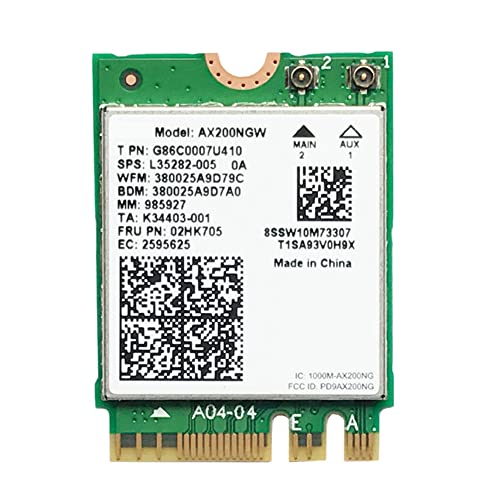 Tarjeta WiFi 6 M.2 AX200NGFF con Bluetooth 5.0 para PC 4