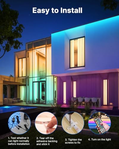 Tira LED Exterior 100FT Impermeable RGB MuliVid miniatura 6