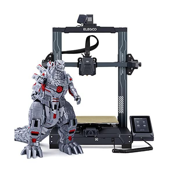 ELEGOO Neptune 3 Pro FDM Imprimante 3D avec mise à niveau automatique du lit, extrudeuse directe à double engrenage, double vis-mère, écran capacitif amovible, grand format d'impression (225 x 225 x
