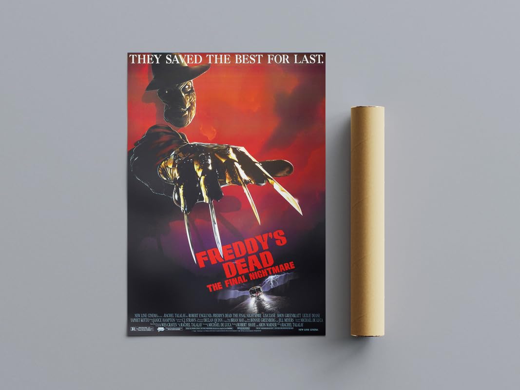 Pixie Posters Multi Colour All Tme Great Horror Movie Posters Freddys Dead Wall Art (A3 Size 29.7Cmx42cm)