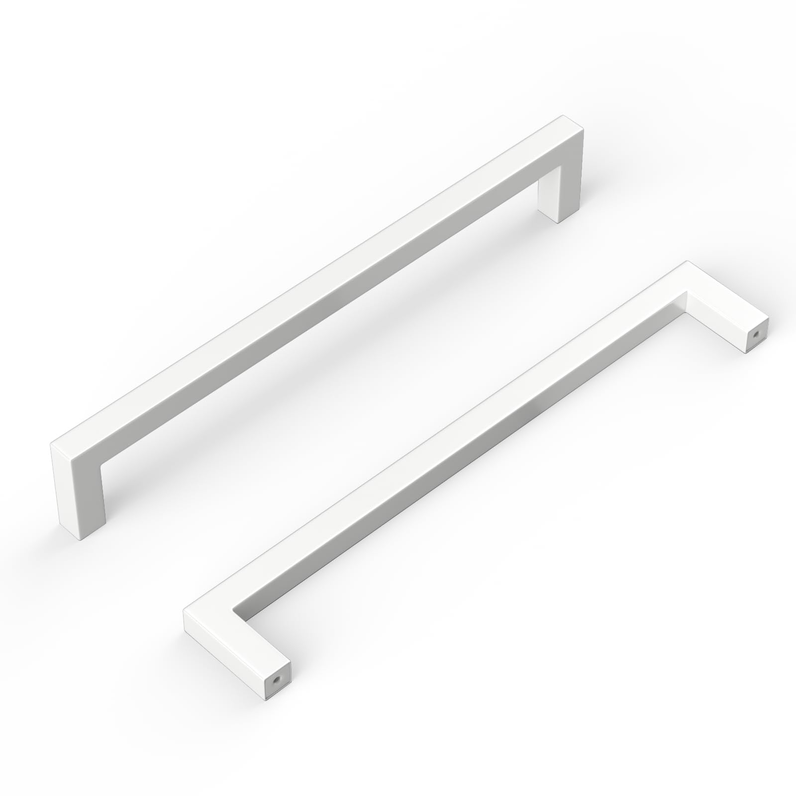 Poignées pour armoires et portes de cuisine blanches Goldenwarm 160 mm lot de 15