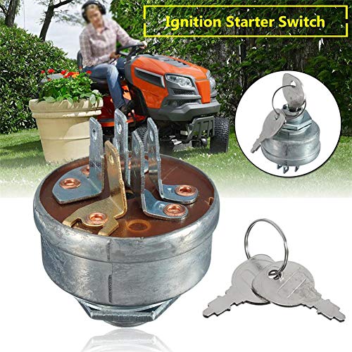 sanguiner Ignition Starter Switch & Key - Lawn Mower 5 Spade Terminal Engine Starter Switch Switch With Key For Husqvarna 725-0267 725-0267A 925-0267 925-0267A Lawn Mower