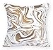 RKZM Fodera per Cuscino in Marmo con Stampa in Marmo sui Cuscini Decorativi rettangolari Geometrici per Divano Un Lato Stampa 45 * 45 cm 4 Pezzi
