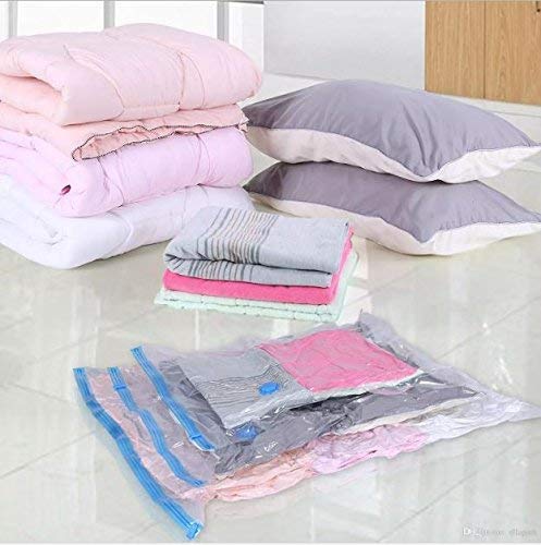HEMJEXNew Vacuum Bag Transparent Border Foldable Extra Large Compressed Organizer Storage Bag Saving Space Seal Bags (80 X 120)