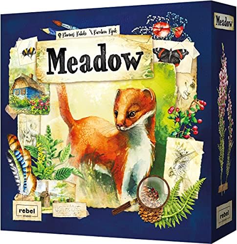 Meadow Board Game | Strategy Game | Adventure Game | Nature Game | Fun Family Board Game for Adults and Kids | Ages 10 and up | 1-4 Players | Average Playtime 60-90 Minutes | Made by Rebel
