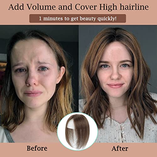 Yami Hair Toppers For Women Real Human Hair Upgraded Swiss Base Hair Toppers For Women Hair Clip In Extensions Top Hair Pieces For Women With Thinning Hair 10Inch (10 Inch, Medium Brown Mix Blonde) #TOP4