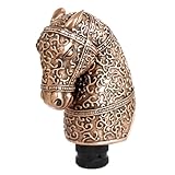 uxcell Copper Tone 3D Horse Head Design Gear Shift Knob
