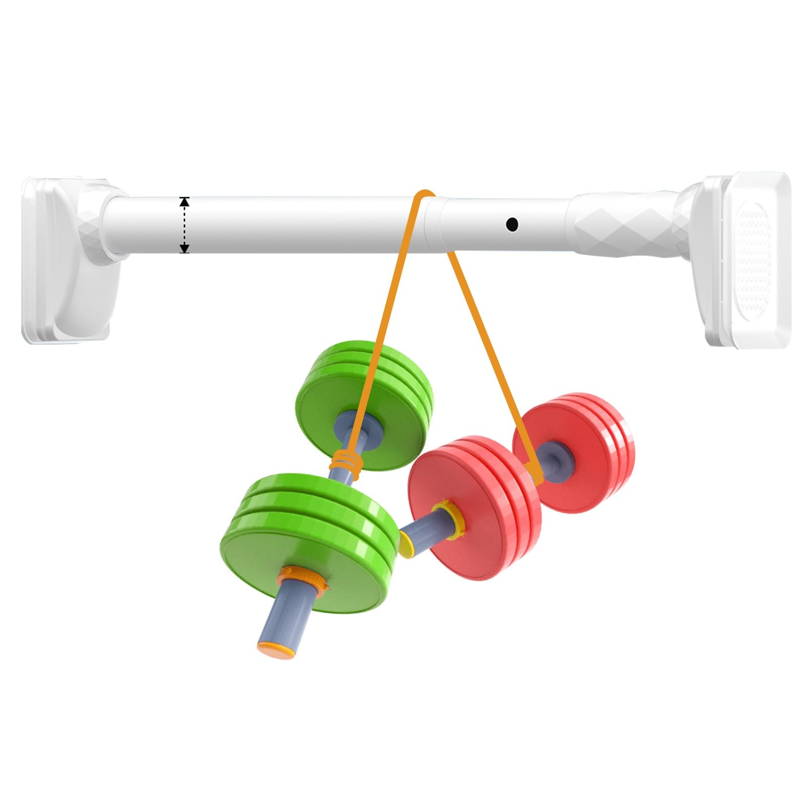 GLDYTVF Heavy Duty No Drill Adjustable Tension Curtain Rod Rustproof Extra Long 50-490cm for Shower Patio Bedroom Closet - Easy Installation (White 160-250CM)