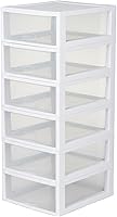 Sterilite 6-Pack 16 Qt Clear Stacking Drawers, White Frame - Stackable Closet Organizers for Clothes, Shoes, Crafts & Supplies