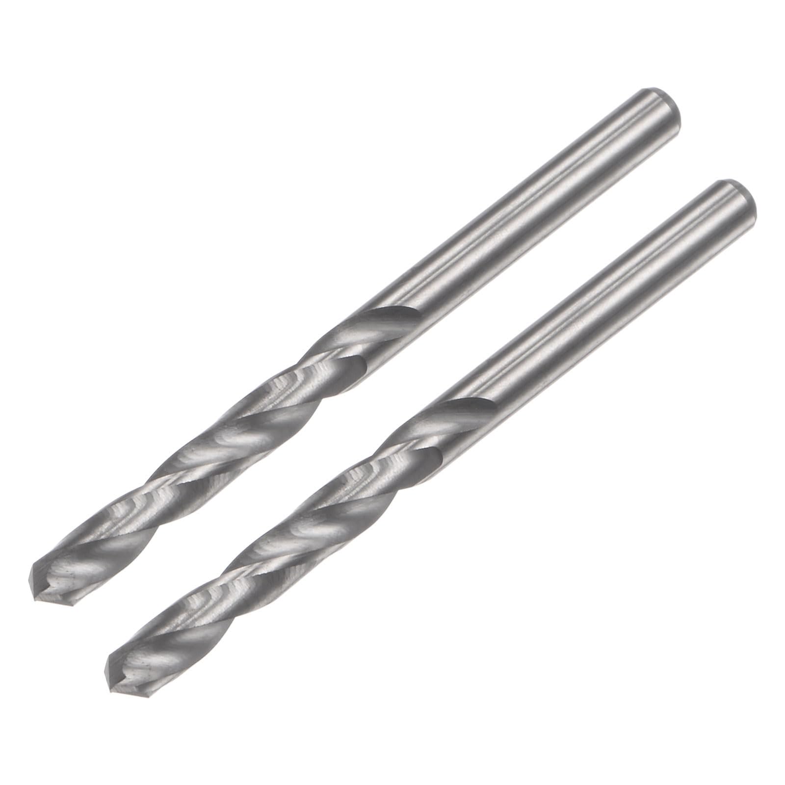 YOKIVE 2 Pcs Solid Carbide Drill Bits, 2.9mm C2/K20 Tungsten Carbide Tipped 118° Standard Point, Great for Iron, Metalworking, Stainless Steel, Aluminum