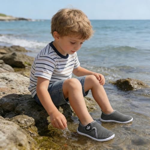 Image of FEETCITY Boys Girls Water Shoes Kids Aqua Socks Quick Dry Barefoot for Beach Swimming Pool
