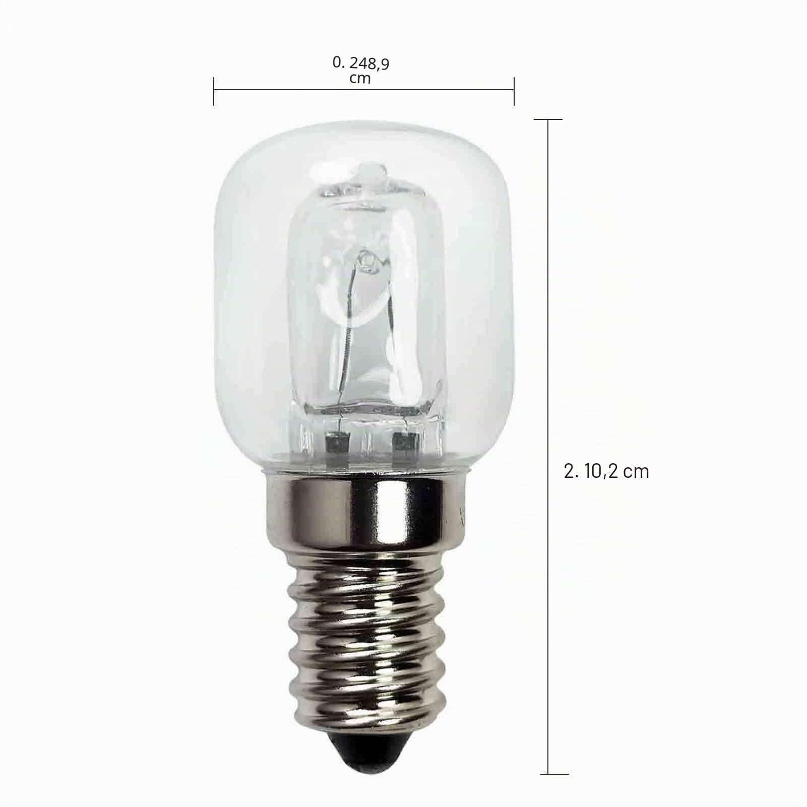 Backofenlampe 2/4 Stück Halogenlampe E14 25W Ofen Glühbirnen Techgoamde 2750k Warmweiß Bis 500°C Hitzebeständiges, Geeignet für Backofen, Mikrowelle, Salzlampen (4Stück)