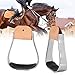Vvikizy Aluminum Stirrups, Western Horse Stirrups Metal Western Stirrups Saddle Stirrups Western 4.9 Inch Width Stirrups Horse Riding Stirrups Western Stirrups for Saddle