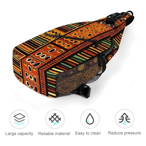 Bolso cruzado deportivo para mujer y hombre, diseño africano miniatura 5