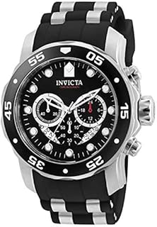 Invicta Men's 6977 Pro Diver Collection Stainless Steel Watch, Blue Dial Black Polyurethane Watch