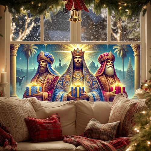Película decorativa estática Three Kings 39.3x17.7 pulgadas miniatura 3