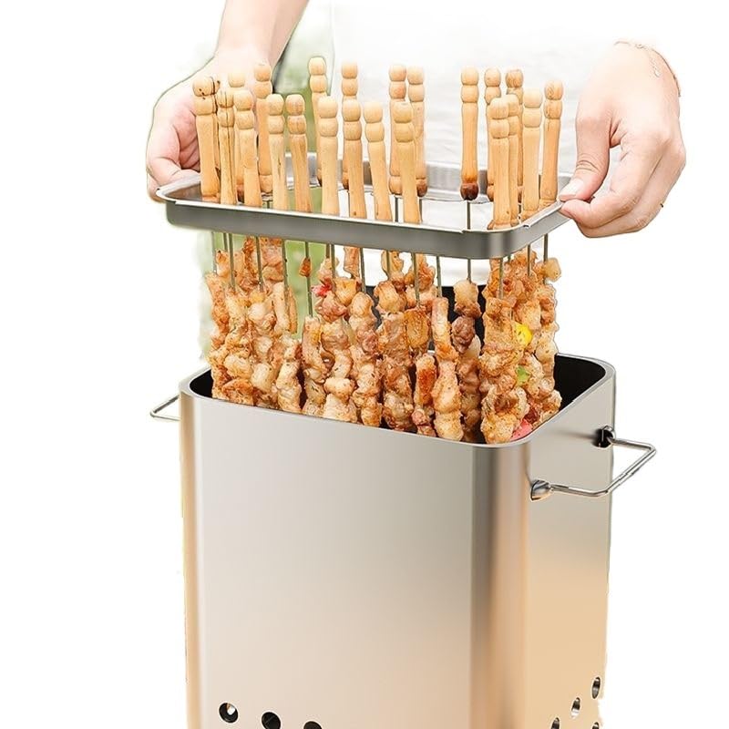 Barbecue charbon de bois pour pique-nique et cuisine de patio en plein air