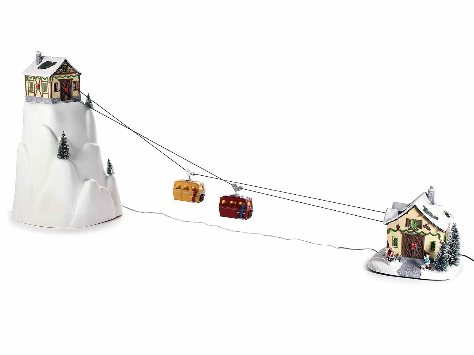 Téléphérique de Noël musical Gruppo Maruccia pour village alpin